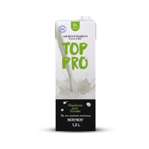 Top Pro UHT 0% Λιπαρά Γάλα Μακράς Διάρκειας 1.5lt